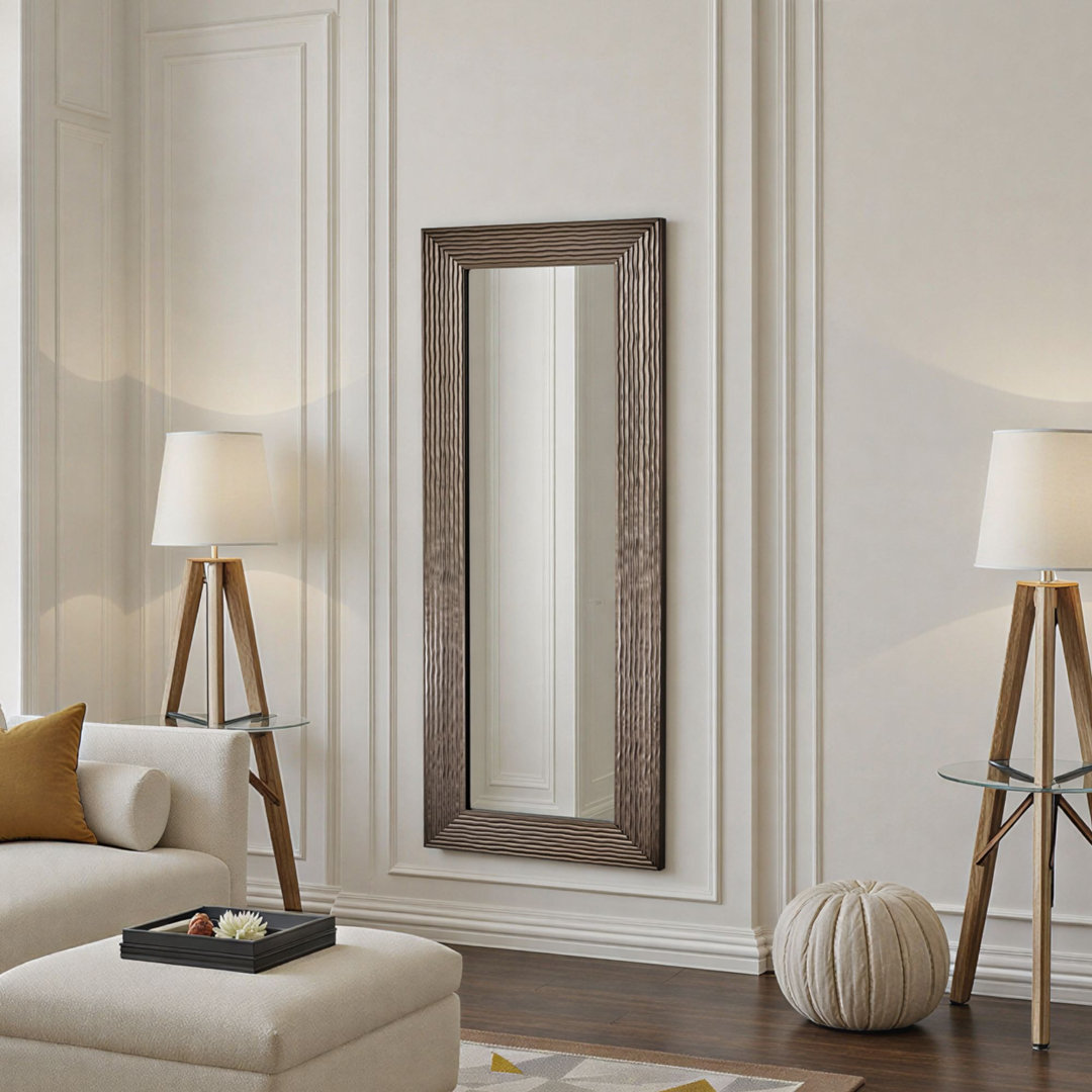 Madge Wavy Framed Wall Mounted Accent Mirror Bevelled