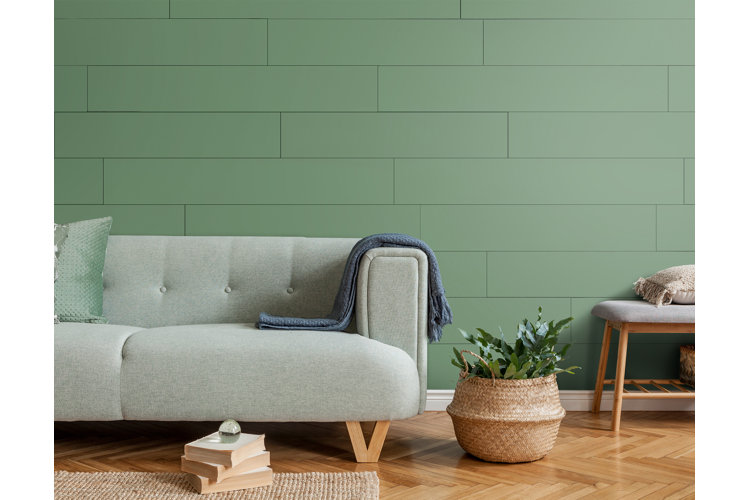 green wooden plank textured wall