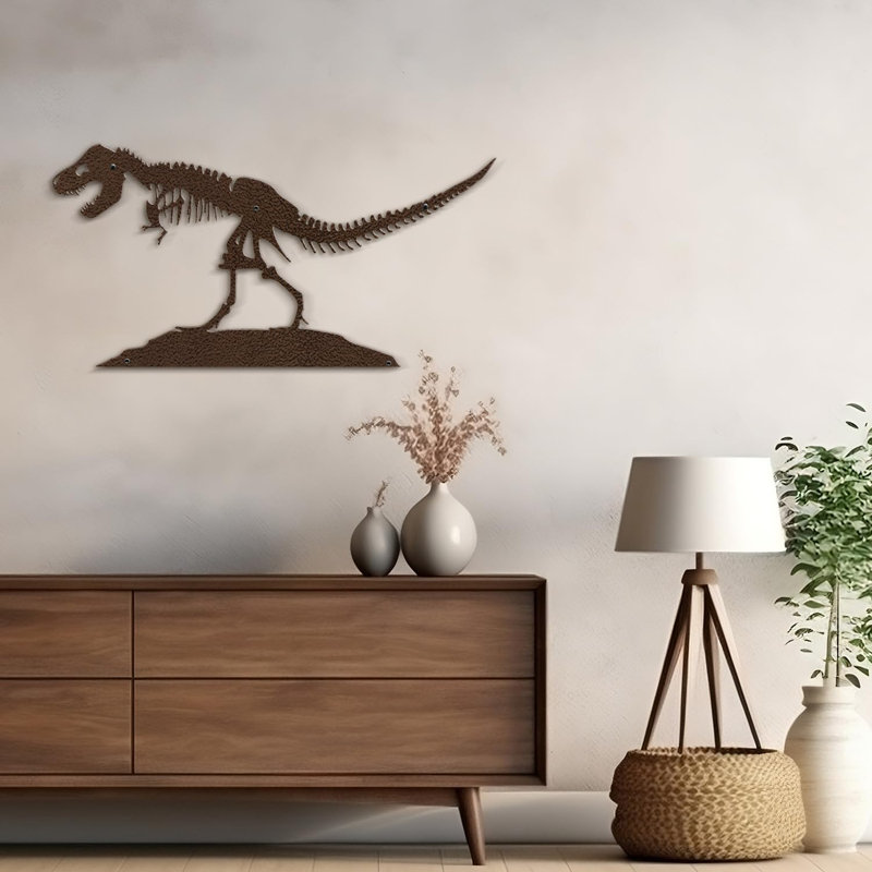 Décoration murale en métal, H 6 po x l 18 po x P 0,05 po, Bronze