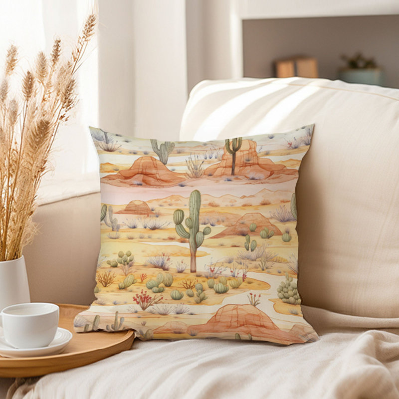 Abstract Bohemian Pattern VI Boho, 20"H x 20"W, Brown/Orange