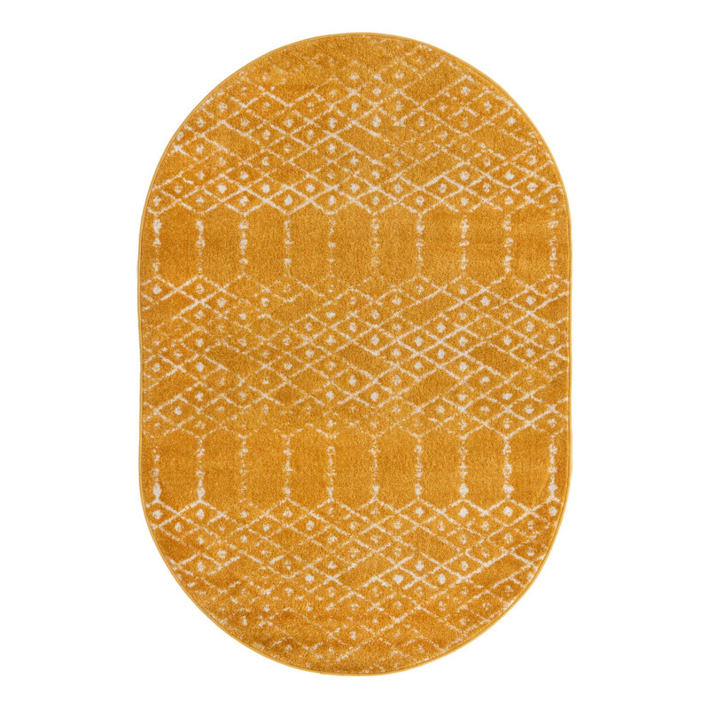 Lazaro Geometric Indoor Rug, Oval 4' x 6'