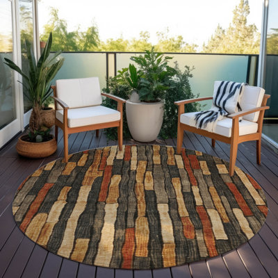 Tapis intérieur / extérieur brun Arganza