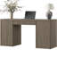 Bureau d'écriture cannelé 61 "avec tiroir et armoires Cesiro-2112878663-2113302353
