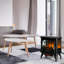 17'' W Black Electric Stove with 4777 BTU