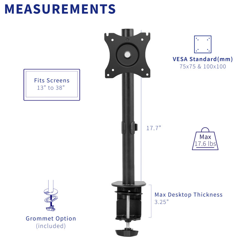 Single Monitor Desk Mount