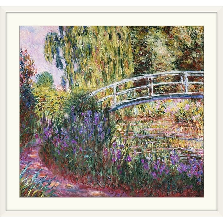 IDEA4WALL Framed Canvas Print Wall Art The Artist's Garden in Argenteuil by Claude Monet Historic Cultural Illustrations Fine Art Colorful for Living - 1