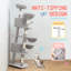 74'' H Carpet Cat Tree Condos and Platforms Included, with Scratching Posts and Basket-900153344