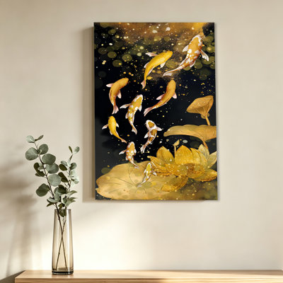 Golden Koi Fish Feng Shui Carp Poster