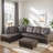 103.5" Upholstered L-Shaped Living Room Sectional-31269332-42074388