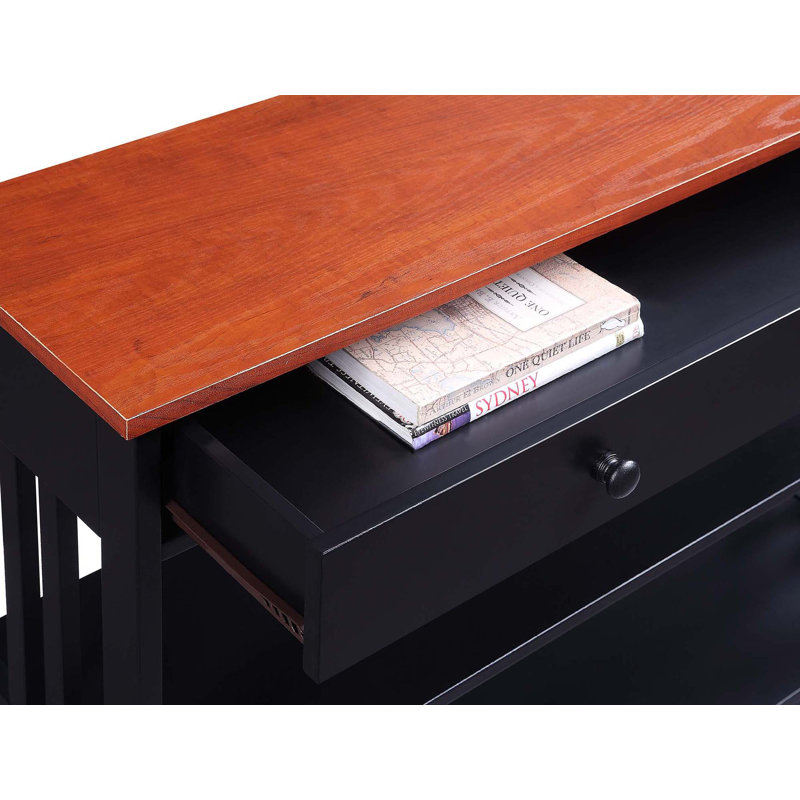 Minerva 39.5'' Console Table, Cherry/Black