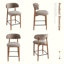 Chaise rembourrée en bois massif avec tabouret-1885920251-2143590158
