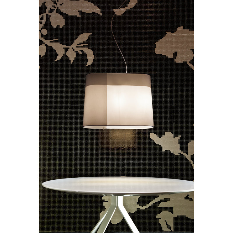 Loft 1 - Light Fabric Single Pendant, White