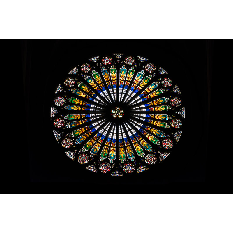 Strasbourg Cathedral Rosette by Tashka - Wrapped Canvas Print, 30cm H x 46cm W
