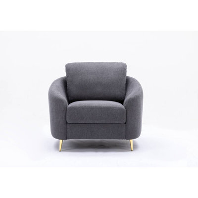 Chaise en lin gris yuina
