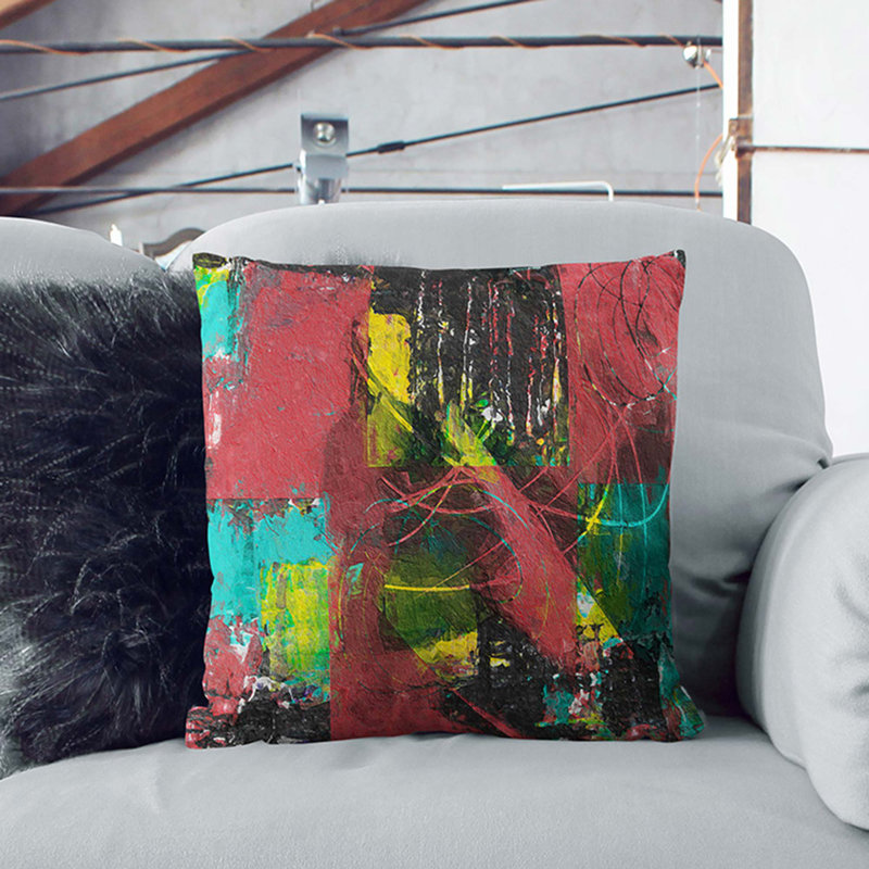 Abstract Square Throw Cushion, 55 x 55 cm