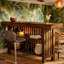 Table de bar - Bois - 1 pièce - Table de bar - Brun - Rangement à plusieurs niveaux-133605526