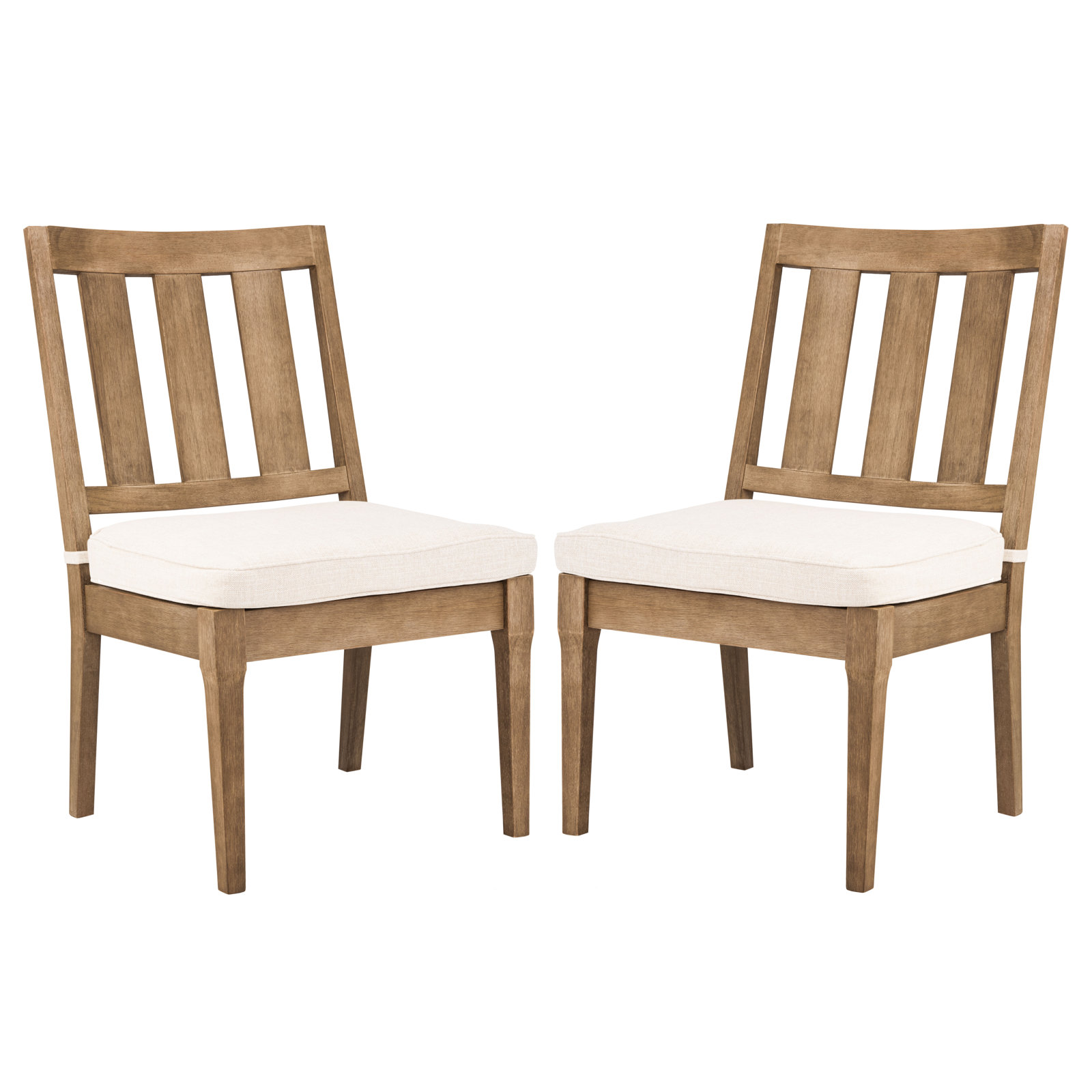 Samya 81" Eucalyptus Patio Dining Set, Beige
