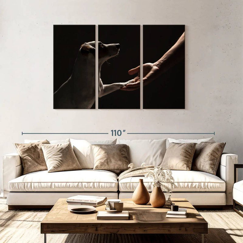 Dog Handshake, 48" H x 74" W