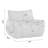 Compression 41.8“W Large Corduroy Bean Bag Chair Filled Memory Sponge-1888231727