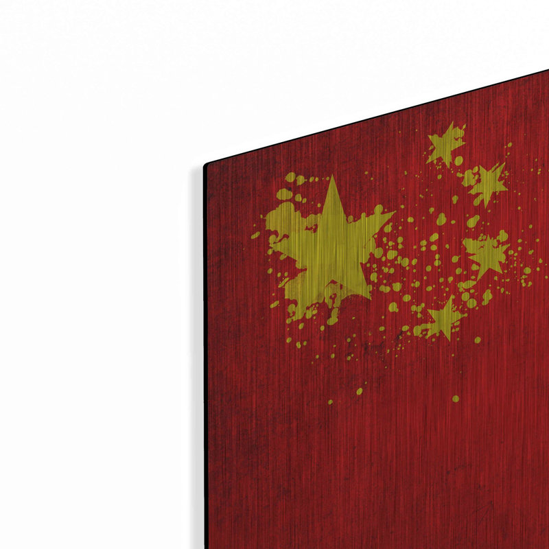 «China», art mural en métal, H 16 po x l 24 po