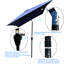 Parasol de patio extérieur 6 x 9 pi - imperméable, à manivelle et à bouton-poussoir, auvent rectangulaire pour piscine de jardin, protégé 9 pi x 6 pi imperméable avec poteau thermolaqué-1926429012