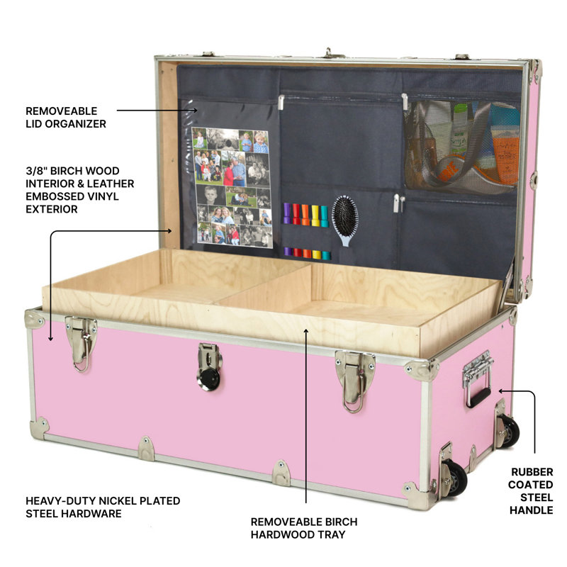 Grand coffre de rangement Rhino, Rose
