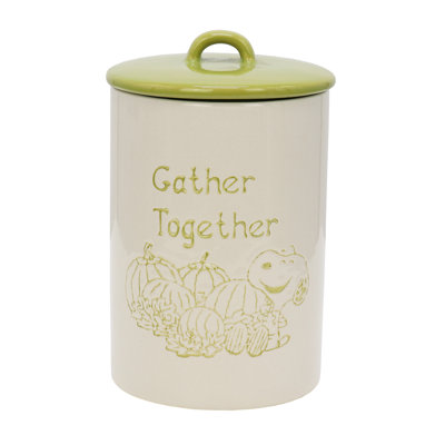 Peanuts Gather Together Stoneware 1.06 qt. Storage Jar