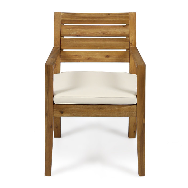Sièges de salle à manger en bois avec coussins beige - Coussins pour le confort