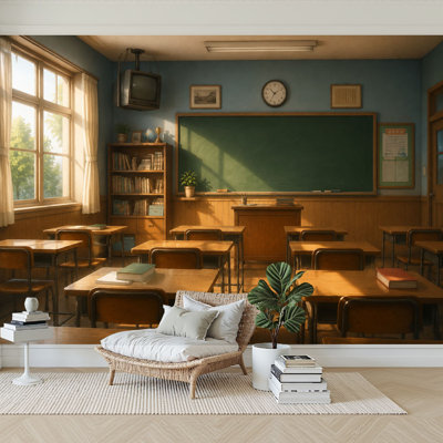 Murale Papier peint auto-adhésif Bright Peaceful Classroom