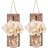 2-Pack Rustic Wall Sconces with Mason Jars, LED Lights, Flowers, Hangers-937770506