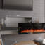 Foyer électrique encastré 1500W avec lumière supérieure tricolore, télécommande et écran tactile-97996700