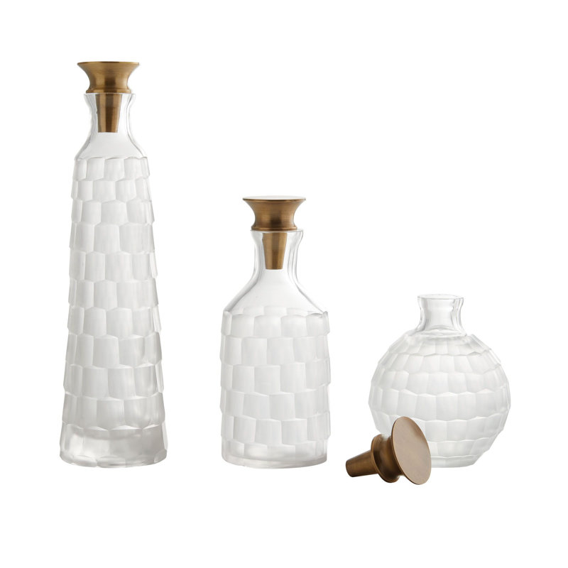 Macklin 3 - Piece Glass Whiskey Decanter Set