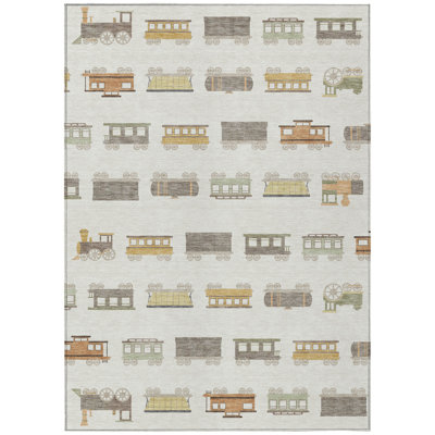 Machine Washable Indoor/Outdoor Chantille ACN2621 Kids Rug