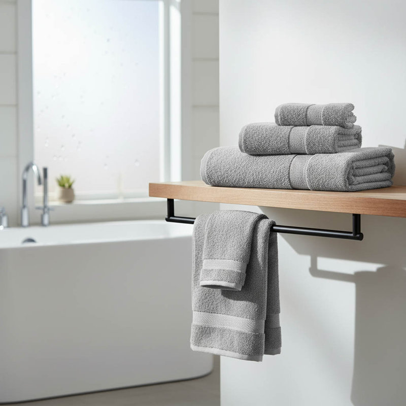 100% Cotton Bath Towel, Grey