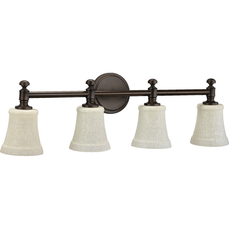 Lynette 4 - Light Dimmable Vanity Light, Oiled Bronze, White