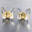 Butterfly-Inspired Glass Cabinet Knob with Brass Base
