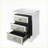 Glam Mirrored Nightstand with Three Drawers - Modern Bedroom Accent Table