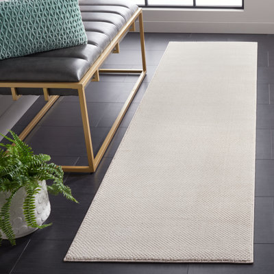 Tapis beige en polyester / polypropylène tissé à la machine Berkely