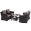 Chaise longue en rotin avec coussins 4 pièces Kameria-288116757-395649650
