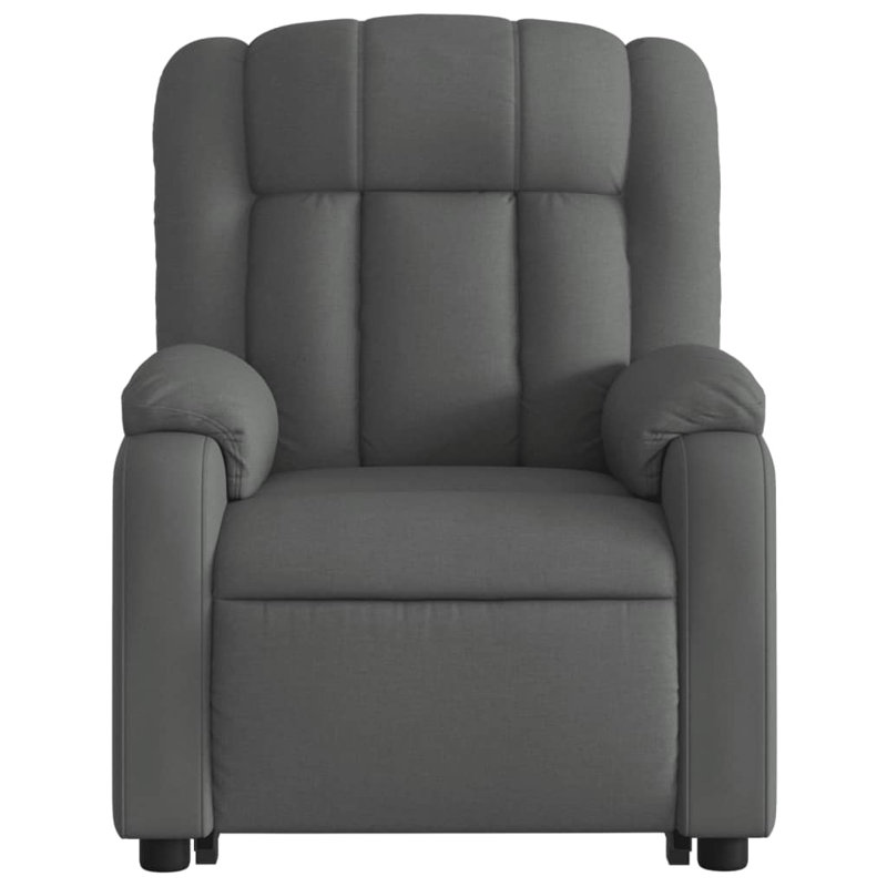 Upholstered Massage Chair, Gray Fabric