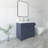 Anvay 36 in. Single Sink Freestanding Bath Vanity in Marine Blue with White Carrara Quartz Top-1264004638