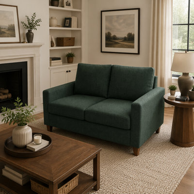 Mid-Century Modern 2-Seater Loveseat Sofa
