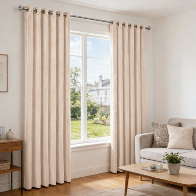 MEISIMENGSHA 2-Pack Velvet Grommet Curtains, 70%-90% Blackout