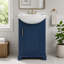 Meuble-lavabo avec lavabo en céramique bombée et porte à fermeture en douceur-1736077389