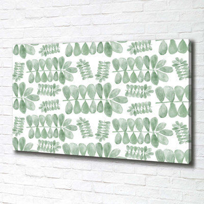 Green Leaves - Wrapped Canvas Print