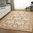 Earthly Treasures Hand Tufted Wool;Cotton;Viscose Floral Indoor Rug-114299493