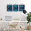 Ensemble de giclées encadrées 3 pièces Retro Blue Gaming Words, design par Marcus Prime-1143861423-1143861427