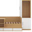 Lit plateforme double avec 6 tiroirs de rangement, lit de jour en bois avec bureau, draps et garde-robe-637217699