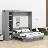 Gulshara Murphy Bed Wall Bed With Shelves, Wardrobe And LED Lights-487071966-487071939