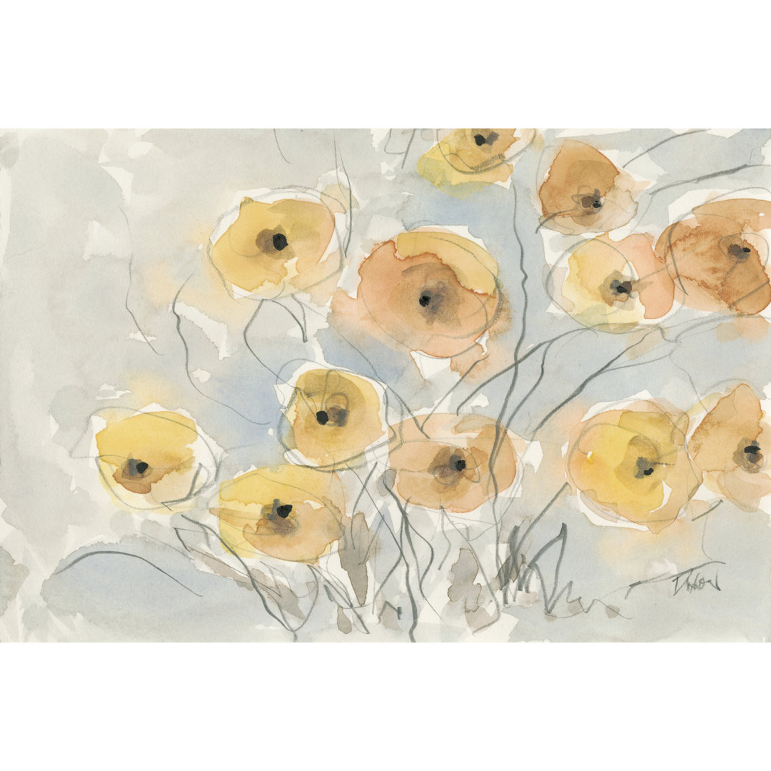 Leinwandbild Sunset Poppies I von Samuel Dixon